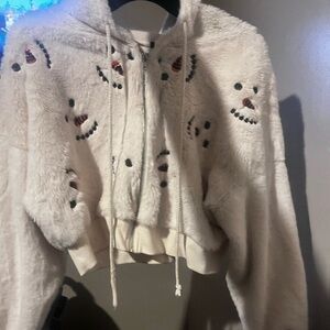 Cozy White Snowman Hoodie